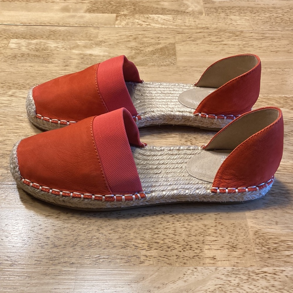 New Eileen Fisher Lady-Nu d’Orsay espadrilles, orange